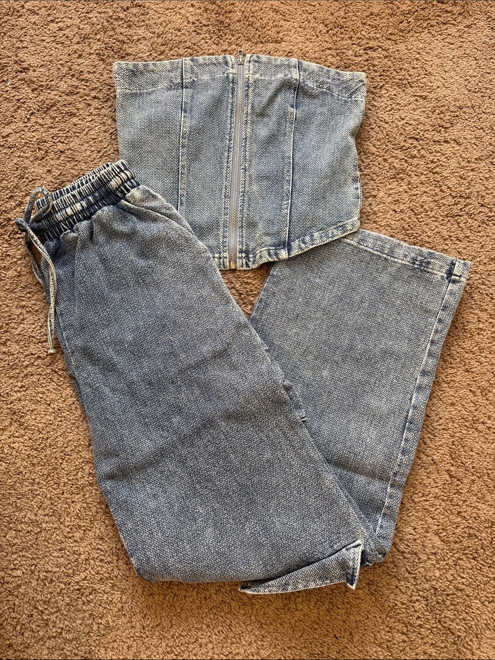 Bailey Rose Denim Cargo Pant Set